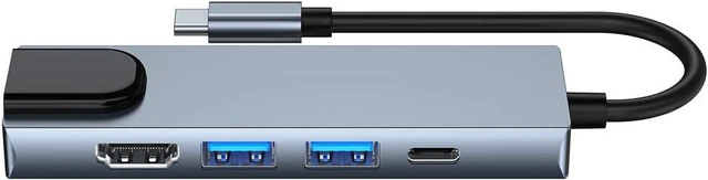 Alt view image 2 of 4 - 5 in 1 gigabit Network Card Docking Station usb3.0hub