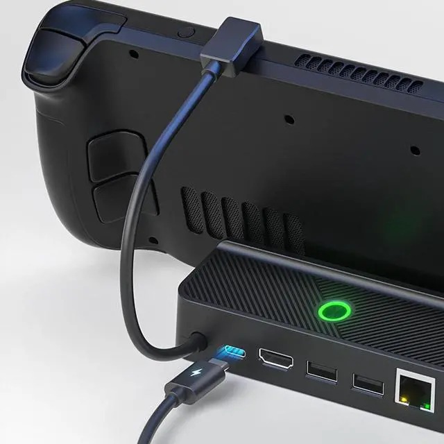 Alt view image 7 of 7 - for Steam Deck for ROG Ally Docking Station, 5 in 1 for Steam Deck Dock with HDMI 4K at 60Hz, USB C 100W PD Fast Charging, USB2.0 x2, Gigabit Ethernet