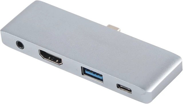 Main image of USB C Docking Station 4 in 1 Hub A, USB C Dock for HD TVs, Fast Charging 60W PD and 5Gbps Data Transfer, Supports 4K HD Output with Aluminum y for T