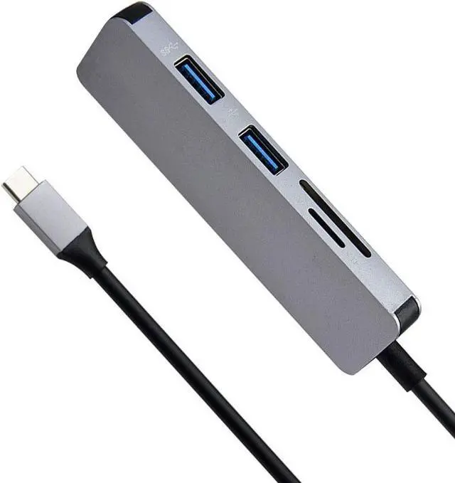 Main image of Type-C Expansion Dock USB-C to HDMI Converter Hub Splitter USB 3.0 Card Reader 5 in 1 UtechSmart Triple Display USB Type C Adapter Docking Station