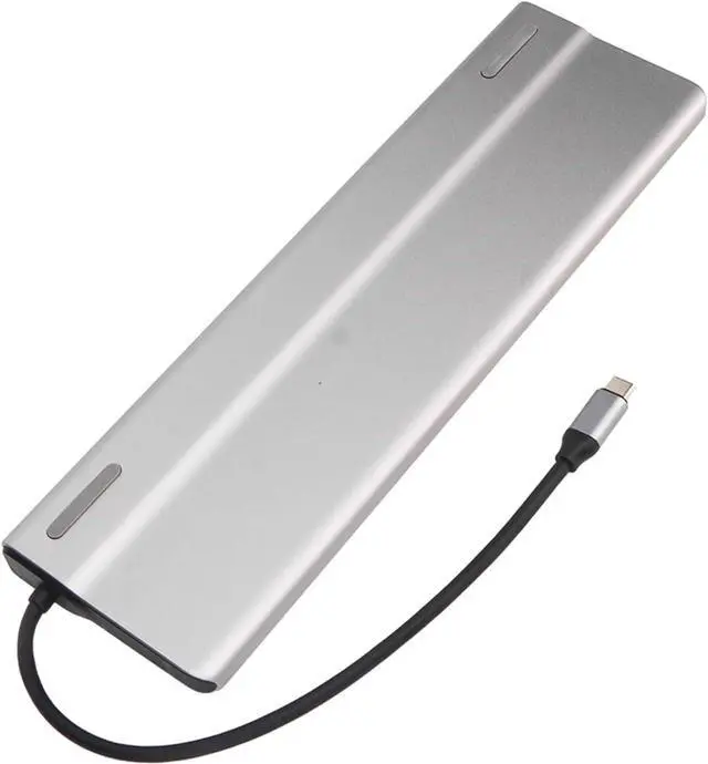 Alt view image 6 of 7 - 14 in 1 Type C Docking Station, Multi Port Expansion with 3 USB3.0, 2 USB2.0, PD, Storage Card, Memory Card, HD Multimedia Interface, VGA, RJ45, AUDIO3.5, 2 USB C