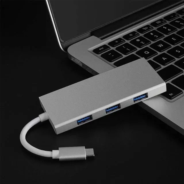 Alt view image 7 of 7 - WYKDL USB C Hub 7 in 1 Multi-Port Type C Hub with 4K HDMI 3 USB 3.0 Ports Support SD TF Card Reader PD Charging Compatible USB-C 4K Triple Display Docking Station with Charging Support