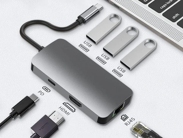 Alt view image 2 of 6 - Type-C to 100M Ethernet Port Adapter Expansion Dock