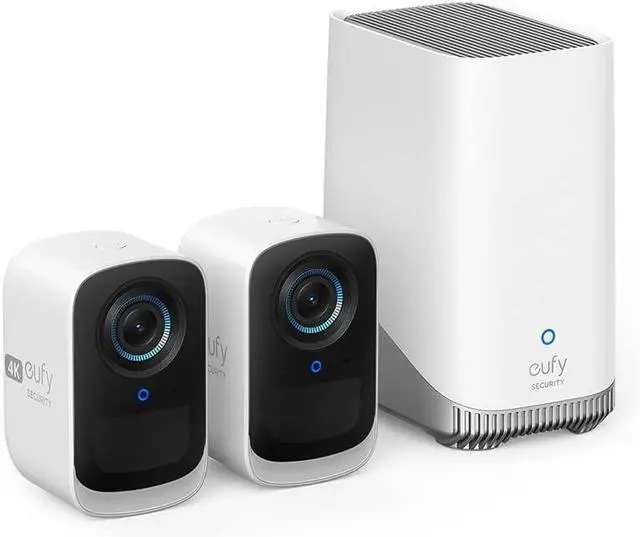 Alt view image 2 of 7 - eufy Security eufyCam 3C 2-Cam Kit + eufycam 3 add-on cameraSecurity Camera Outdoor Wireless, 4K Camera, Expandable Local Storage up to 16TB, Face Recognition AI, Spotlight, Color Night Vision, No Mo