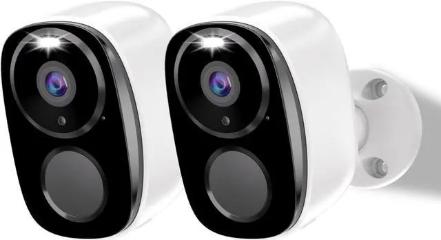 Main image of Rraycom 2Pack Security Cameras Outdoor Wireless,2K 5G/2.4GHz Battery Powered Camera for Home Security, Cloud/SD, No Monthly Fee, AI Motion Detection, Color Night Vision,2-Way Audio, Works w/Alexa
