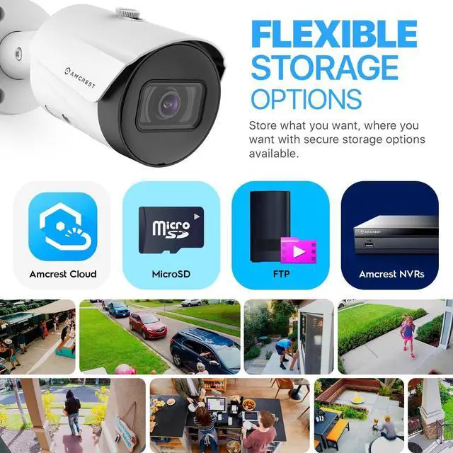 Alt view image 6 of 7 - Amcrest UltraHD 5MP Outdoor POE Camera 2592 x 1944p Bullet IP Security Camera, Outdoor IP67 Waterproof, 103° Viewing Angle, 2.8mm Lens, 98.4ft Night Vision, 5-Megapixel, IP5M-B1186EW-28MM (White)