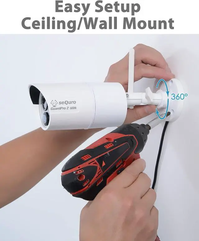 Alt view image 7 of 7 - seQuro GuardPro 2 Wireless Security Camera System, 10.1-inch Touchscreen Monitor, 4CH DVR Kit, 1080p HD Outdoor Bullet Camera, Motion Detection, Night Vision, Waterproof, Free App, Home Security DVR