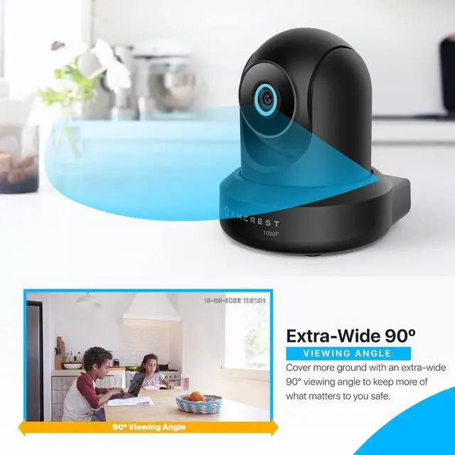 Alt view image 4 of 7 - Amcrest 2-Pack 1080p WiFi Camera Indoor, 2MP Pan/Tilt Home Security Camera, Auto-Tracking, Motion & Audio Detection, Enhanced Browser Compatibility, H.265, Two-Way Talk 2PACK-IP2M-841B-V3 (Black)