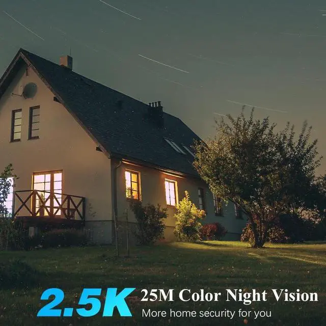 Alt view image 5 of 7 - Ctronics 2.5K 4MP Security Camera Wireless Outdoor, WiFi Solar Security Camera Battery Powered, 360° PTZ, Color Night Vision 2560 * 1440P, PIR Human Detection, 2-Way Audio, IP66