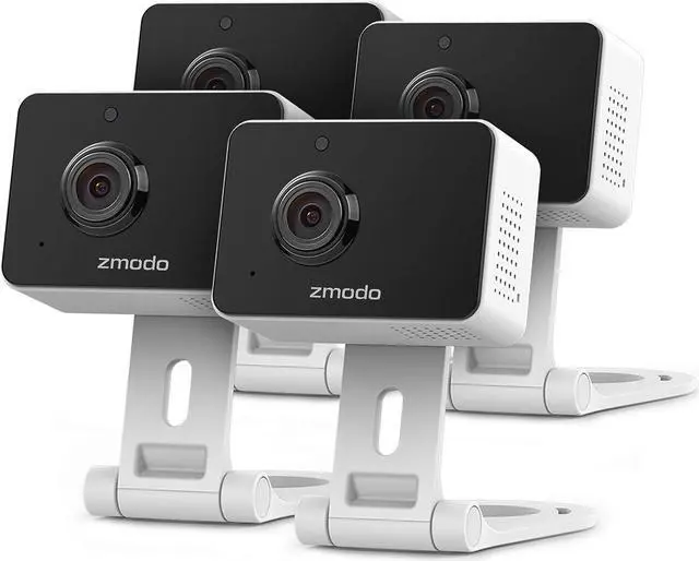 Main image of Zmodo Mini Pro, 1080P Plug-in WiFi Security Camera, Indoor Smart Camera with AI Motion Detection, Pet Nanny Cam, Night Vision, 2-Way Audio, Phone App, Works with Alexa & Google Assistant. 4 Pack