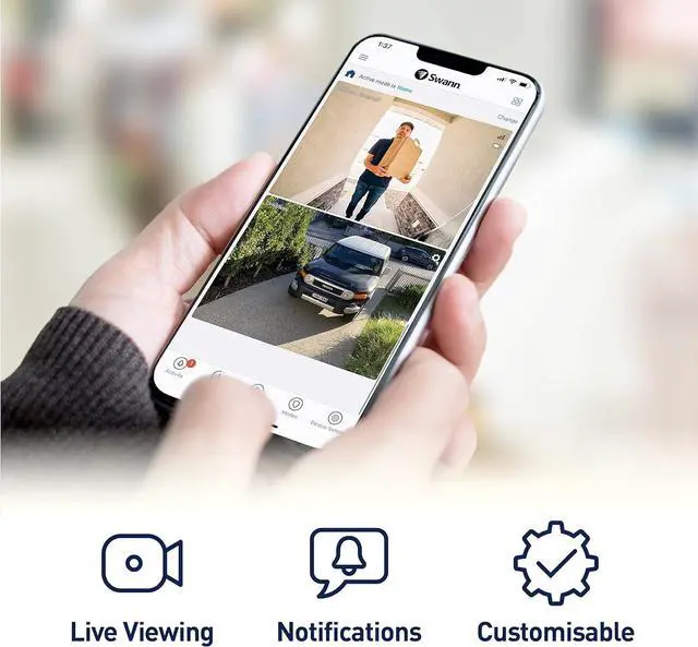 Alt view image 6 of 7 - Swann CoreCam Pro Camera System, 2K Wireless Spotlight Security Camera with Solar Charging Panel & Outdoor Stand