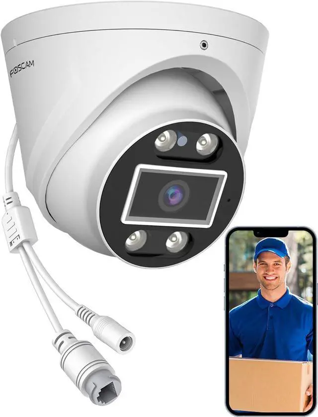 Main image of FOSCAM 4K 8MP Security IP POE Cameras, T8EP UltraHD Home Surveillance Security Camera Outdoor with Two-Way Audio, 66ft Color Night Vision, Human/Vehicle Detection, IP66 Waterproof