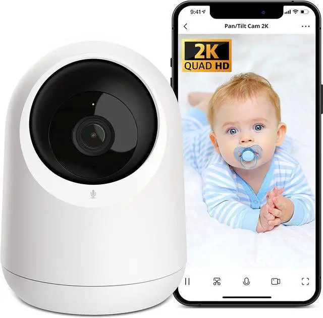 Main image of SwitchBot Baby Monitor with Camera, Audio Two-Way Talk, Pan/Tilt Cam 2K Ultra HD for Home Security, Indoor Camera WiFi 2.4G Works with Alexa & Google Home, Night Vision, Motion Tracking, Privacy Mode