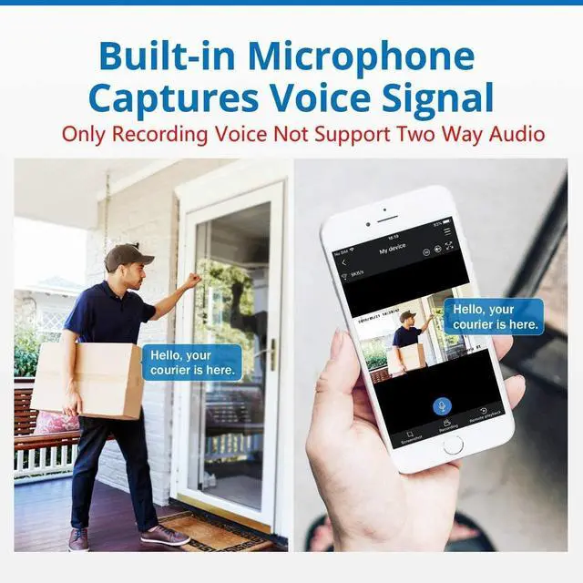 Alt view image 6 of 6 - SANNCE 5MP PoE IP Security Camera for PoE NVR, 2Pcs Outdoor Weatherproof Cameras with Smart IR LEDs, Night Vision, Motion Detection, One-Way Audio, Compatible with Alexa