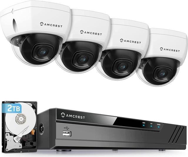 Amcrest 4K 8CH Security Camera System w/ 4K (8MP) NVR, (4) x 4K (8