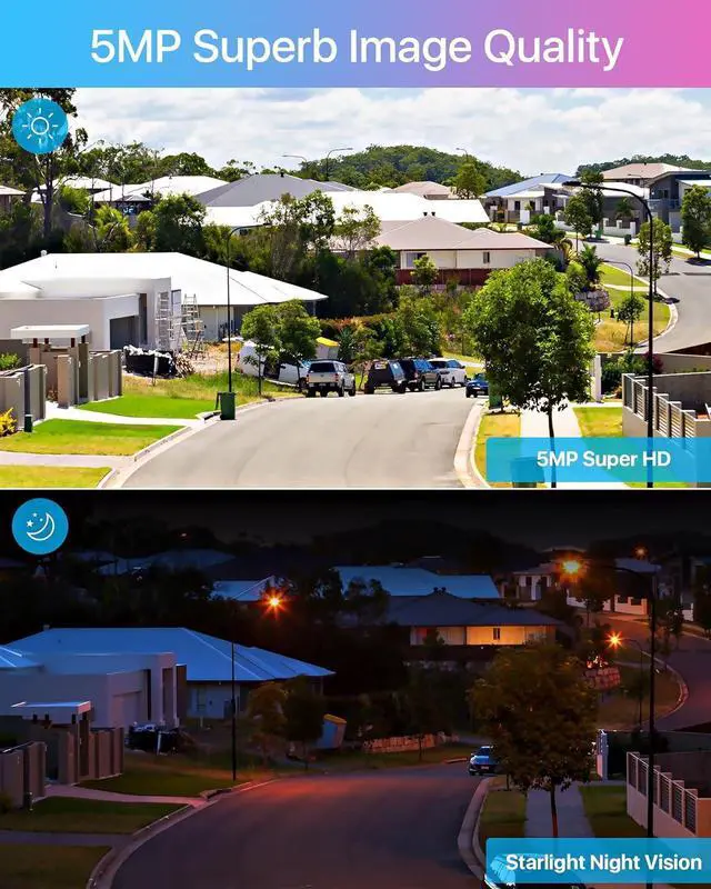 Alt view image 3 of 7 - Gadpiparty ZOSI 4K PoE Home Security Camera System,Person Vehicle Detection,Night Vision,Floodlight Siren,2 Way Audio,4pcs 8MP Outdoor Indoor PoE IP Cameras,8 Port 4K 16CH NVR with 2TB HDD for 24/7 R