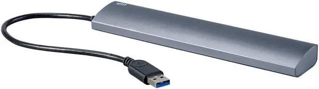 Alt view image 3 of 6 - Monoprice USB 3.0 Hub with AC Adapter | 7-Port, Aluminum