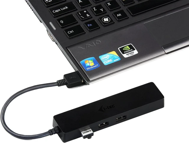 Alt view image 4 of 7 - i-tec USB 3.0 Slim HUB 3 Port + Gigabit Ethernet Adapter