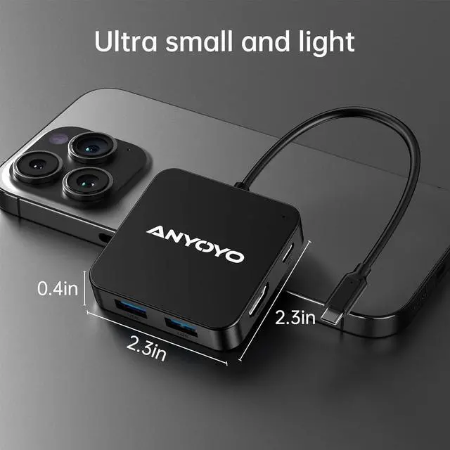 Alt view image 7 of 7 - USB C Hub, 6 in 1 USB Splitter Adapter with 4K 30Hz HDMI, 100W PD, 3 USB A 3.0, 1 USB C 3.0, HDMI to USB C Multiport Adapter, USB C HDMI Hub for MacBook Pro/Air and Other USB C Devices
