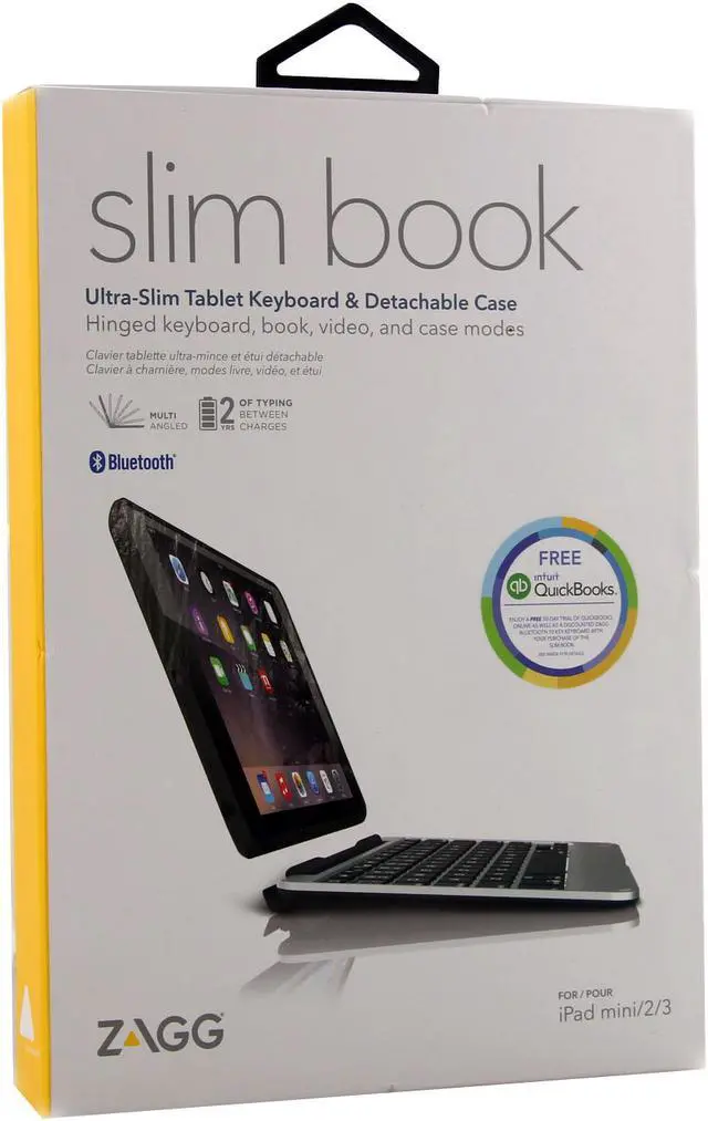 Main image of Zagg - Folio Slim Keyboard Case For Apple Ipad Mini - Black