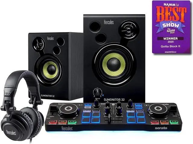 Alt view image 12 of 20 - Hercules DJ Starterkit w/ Starlight DJ Monitor 32 HDP DJ M40.1 & Serato DJ Intro