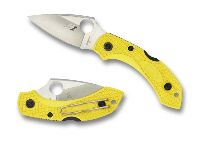 Alt view image 16 of 18 - Spyderco Dragonfly 2 Folder 2.25 in H1 Plain Yellow FRN Hndl
