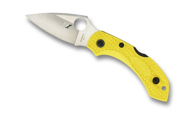 Alt view image 14 of 18 - Spyderco Dragonfly 2 Folder 2.25 in H1 Plain Yellow FRN Hndl