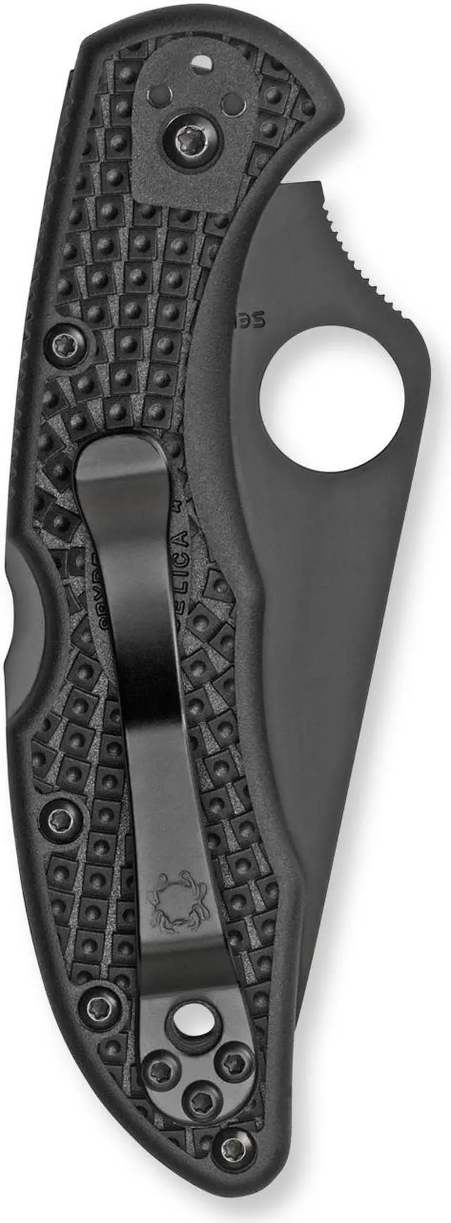 Alt view image 11 of 13 - Spyderco Delica4 Folder Knife 2.9" Partial Titanium Carbonitride Vg10 SS 499Ssg1