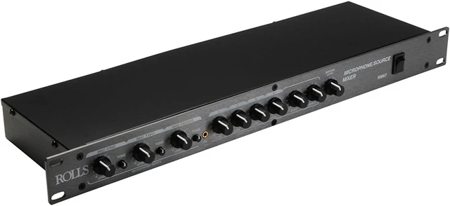 Alt view image 4 of 6 - Rolls RM67 19"W x 1.75"H x 6"D Mic-Source Mixer
