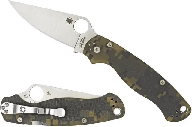 Alt view image 7 of 14 - Spyderco Para 2 Folder 3.44 in Plain Digi Camo G-10 Handle