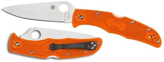 Alt view image 8 of 17 - Spyderco Endura4 Ltwt Orange FRN FG Plainedge Knife