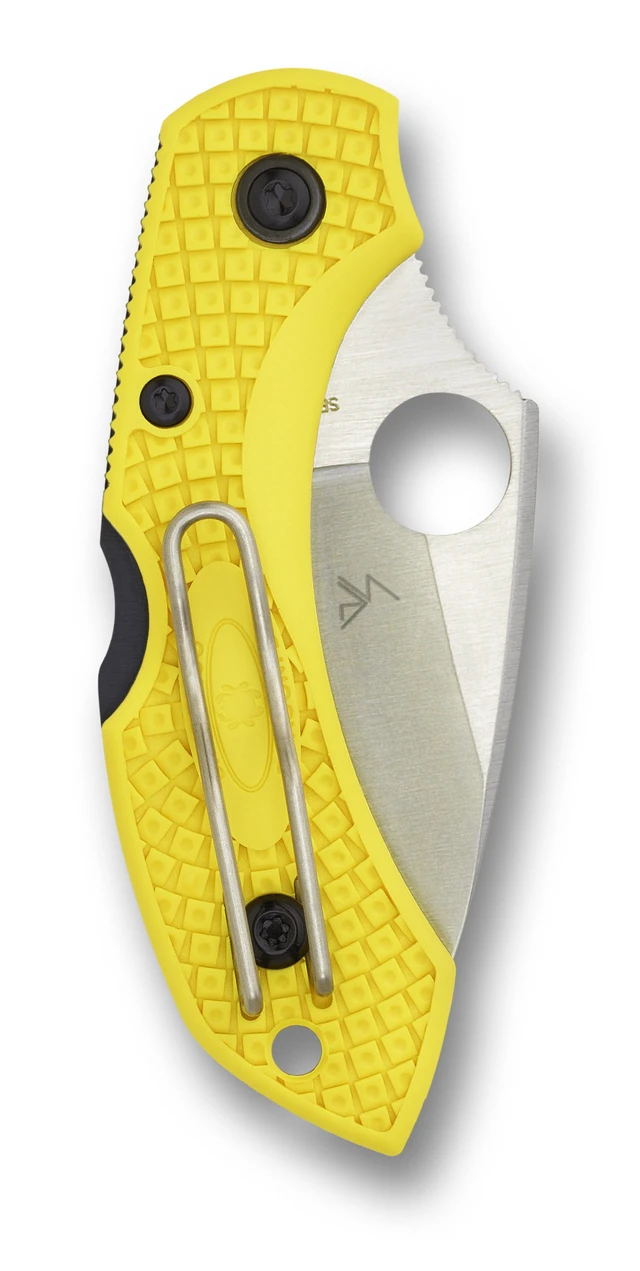 Alt view image 15 of 18 - Spyderco Dragonfly 2 Folder 2.25 in H1 Plain Yellow FRN Hndl