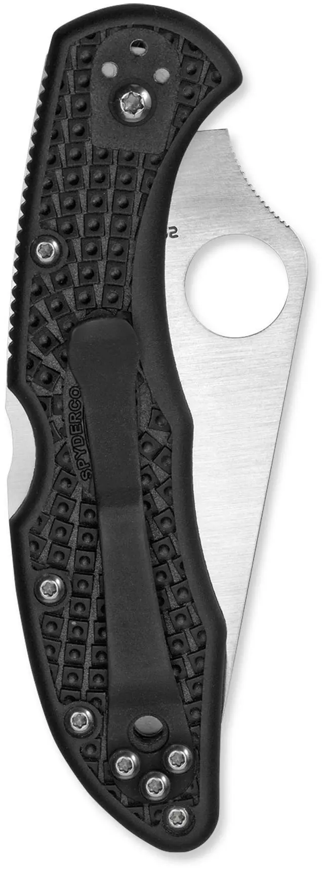 Alt view image 13 of 20 - Spyderco Delica 4 Folder 2.88 in Plain Black FRN Handle