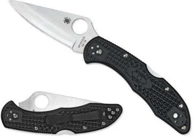 Alt view image 14 of 20 - Spyderco Delica 4 Folder 2.88 in Plain Black FRN Handle