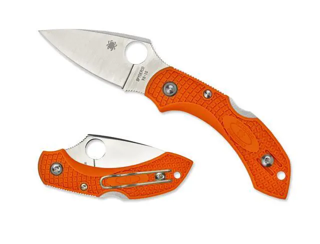Alt view image 17 of 19 - Spyderco Dragonfly2, Orange Bi-Directional Texture FRN, Plain C28POR2