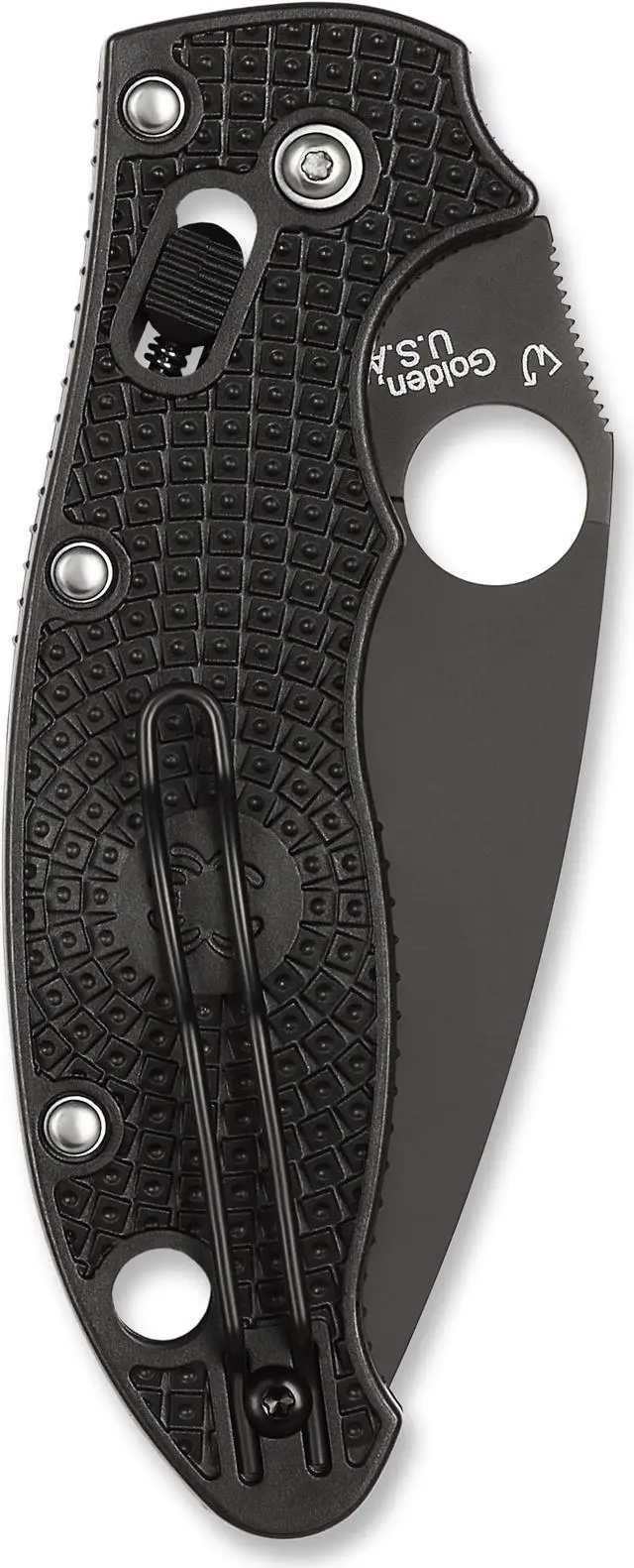 Alt view image 10 of 13 - Spyderco Manix 2 Lightweight Folding Knife w/3.37" Blk Blade