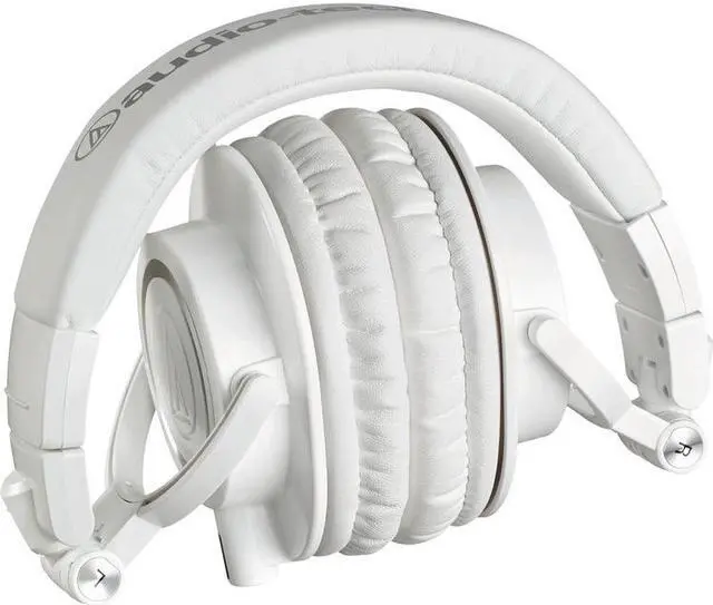 Alt view image 8 of 20 - Audio Technica ATH-M50x Closed-Back Monitoring Headphones (White)