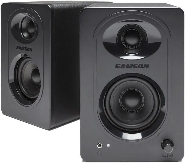 Alt view image 14 of 20 - Samson MediaOne M30 Powered Studio Monitors (Pair)