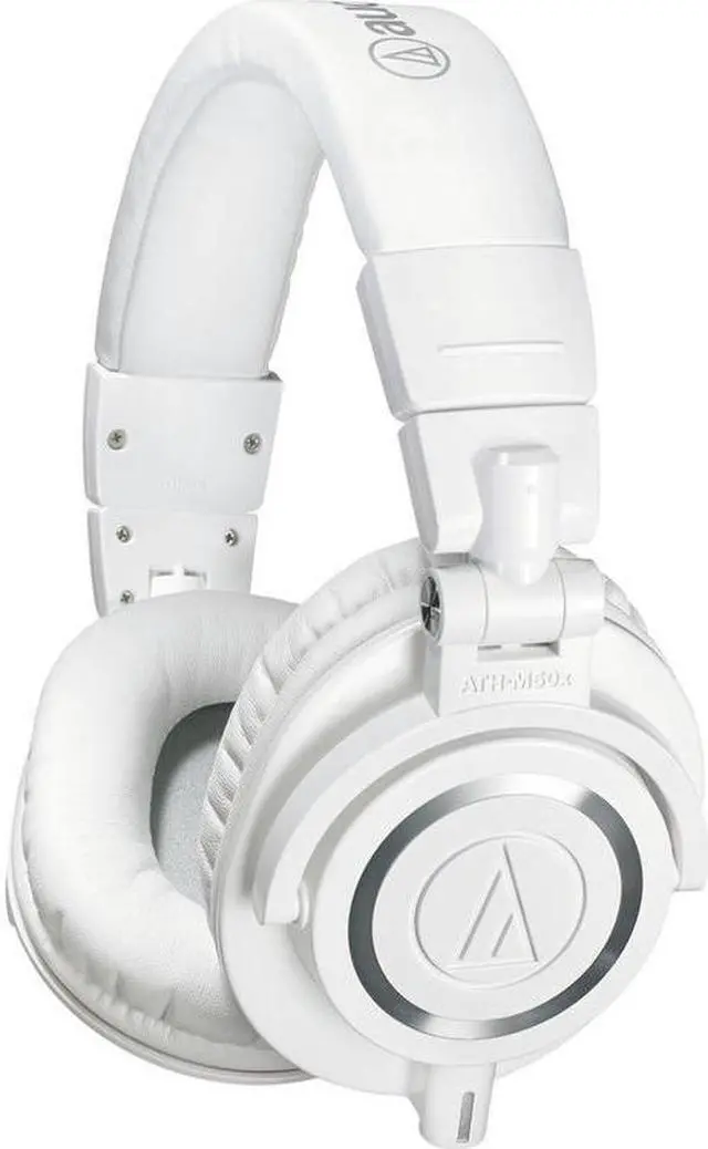 Alt view image 7 of 20 - Audio Technica ATH-M50x Closed-Back Monitoring Headphones (White)