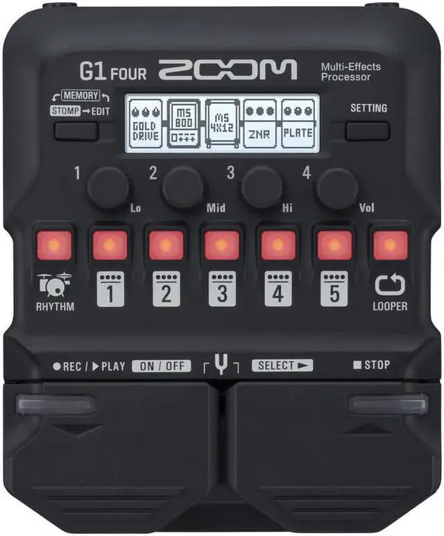 Alt view image 7 of 14 - zoom electric guitar multi effect g1 four