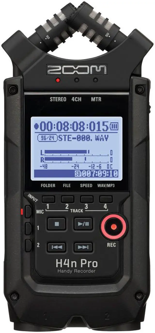 Alt view image 7 of 20 - Zoom Digital Multitrack Recorder (H4n Pro All Black)