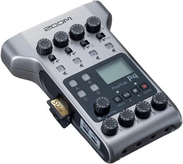 Alt view image 2 of 20 - Zoom PodTrak P4 Portable Multitrack Podcast Recorder