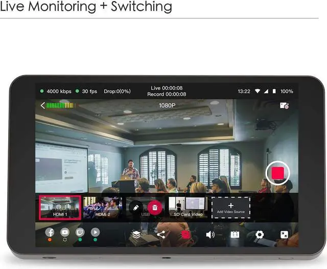 Alt view image 9 of 14 - Yololiv YoloBox Portable Multi-Camera Live Streaming Device #664918139056