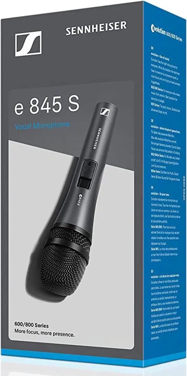Alt view image 10 of 18 - Sennheiser E845S - Super-Cardioid Handheld Dynamic Microphone with Switch