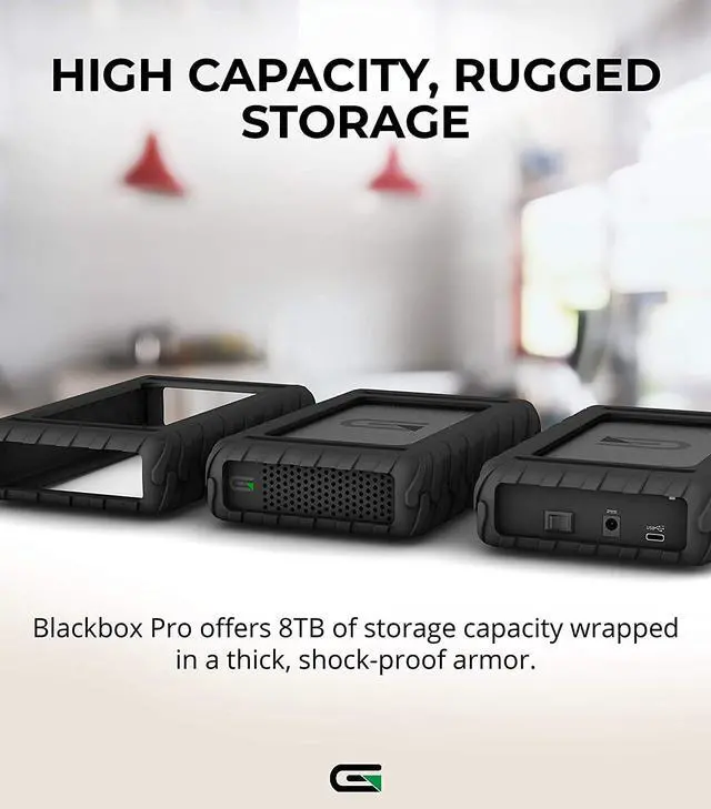 Alt view image 7 of 12 - Glyph Blackbox Pro, 7200RPM, USB-C (3.1) (Works with 3.0/2.0)