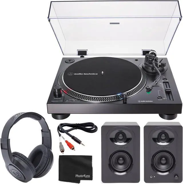 Alt view image 7 of 17 - Audio-Technica AT-LP120XUSB Direct-Drive Turntable (Analog & USB) in Black