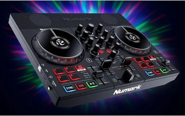 Alt view image 13 of 19 - Numark Party Mix Live DJ Controller with Light Show and Built-in Speakers