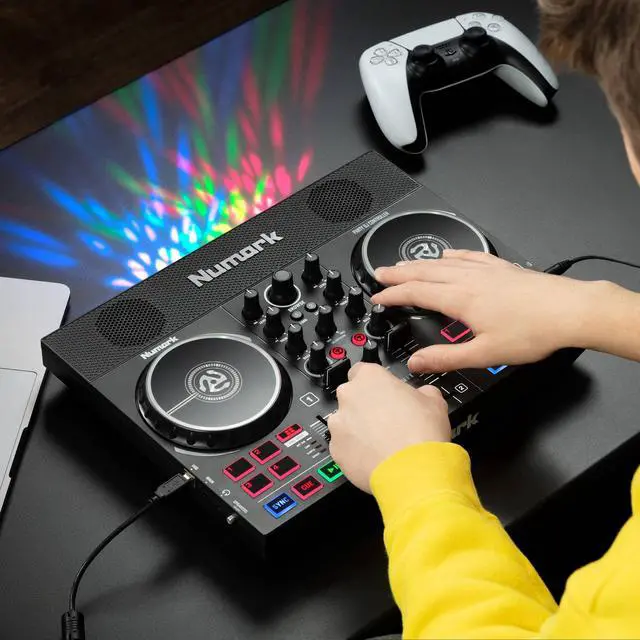 Alt view image 14 of 19 - Numark Party Mix Live DJ Controller with Light Show and Built-in Speakers