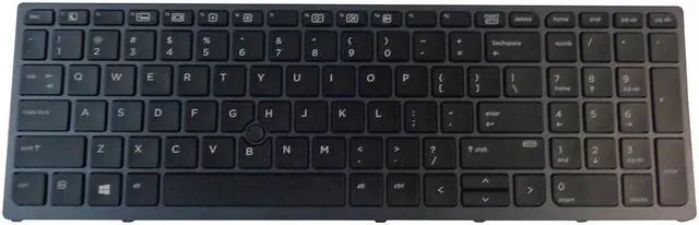 Main image of Backlit Keyboard w/ Pointer for HP ZBook 15 G3, 15 G4, 17 G3, 17 G4 Laptops - Replaces 848311-001