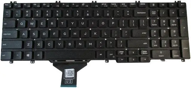 Main image of Non-Backlit Keyboard for Dell Latitude 5500 5501 5510 5511 Precision 3540 5341 3550 3551 Laptops - No Pointer D74KX